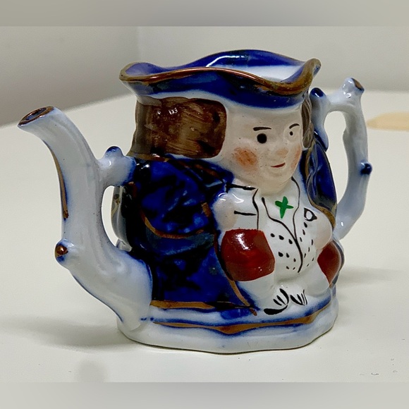 19th Century Vtg Allertons Est. 1831 Gaudy Staffordshire Miniature Toby Teapot - Picture 2 of 16